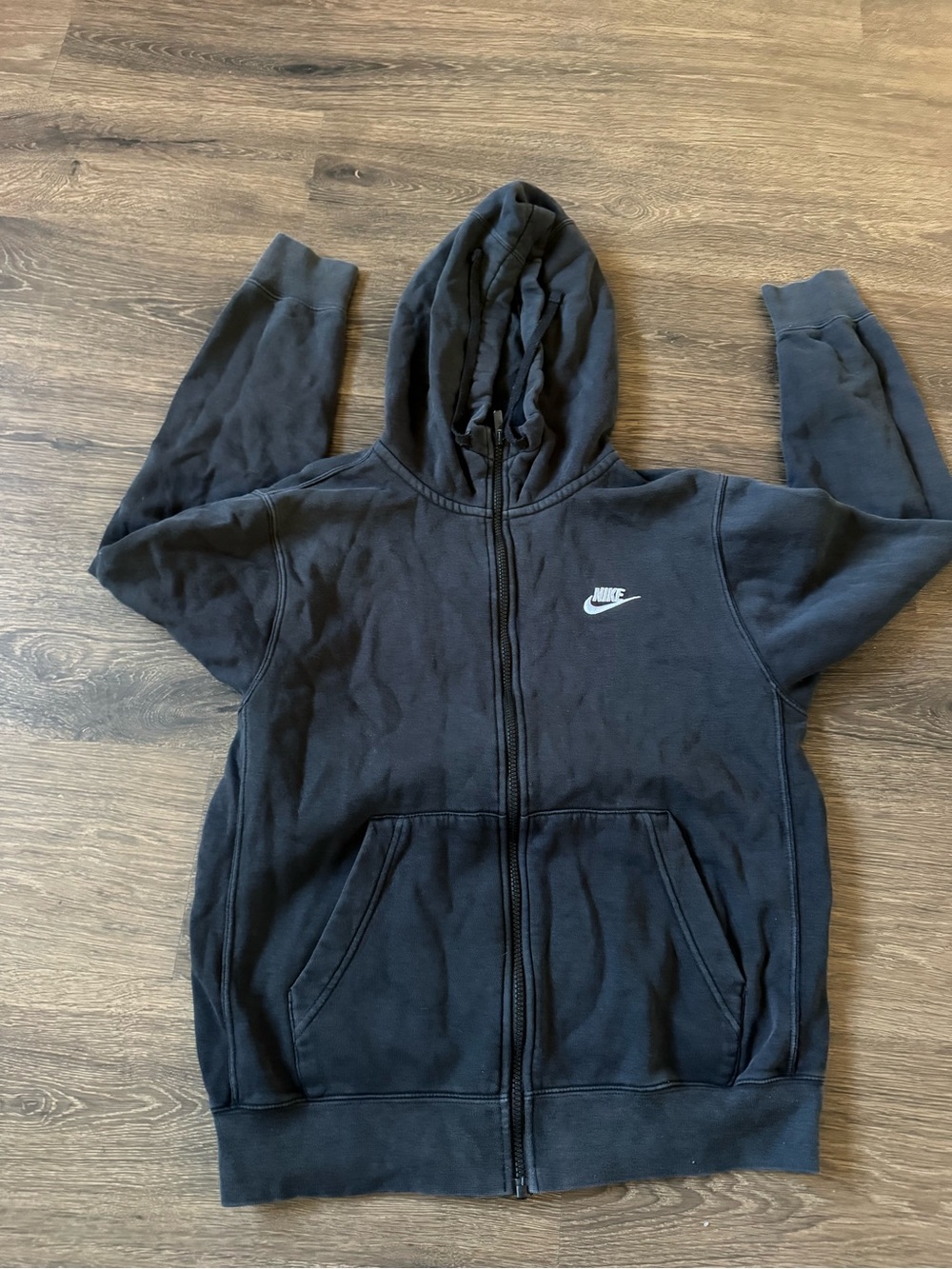 Nike Black Full-Zip Hooded Windbreaker